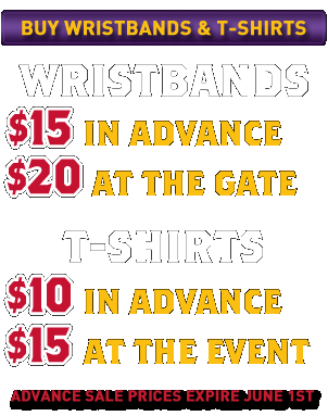 buy wristbands and t-shirts